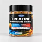 Health Nova Mango creatine gummies — studio product photograph